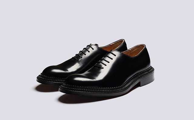 Grenson Lansbury Mens Formal Shoes in Black Bookbinder Leather GRS114128